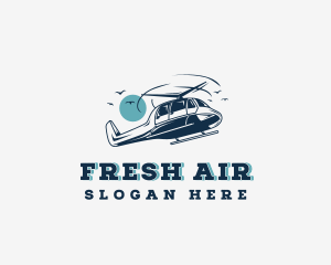 Helicopter Aircraft Aviation logo design