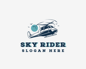 Helicopter - Helicopter Aircraft Aviation logo design