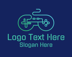 Gaming-lounge - Monoline Gamepad Controller logo design