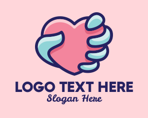 Dating Site - Heart Hand Care logo design