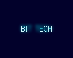 Neon Tech Glow logo design