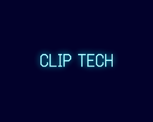 Neon Tech Glow logo design