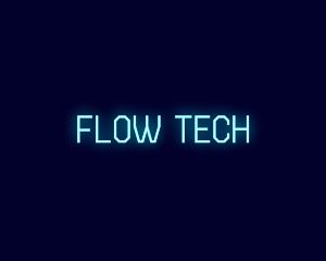 Neon Tech Glow logo design