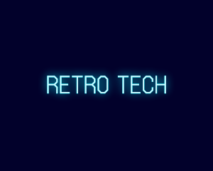 Neon Tech Glow logo design