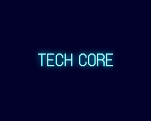 Neon Tech Glow logo design