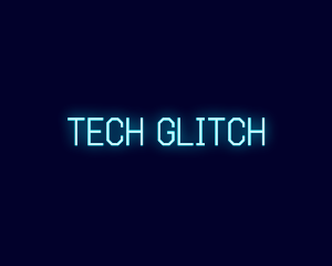 Neon Tech Glow logo design