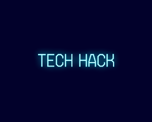 Neon Tech Glow logo design