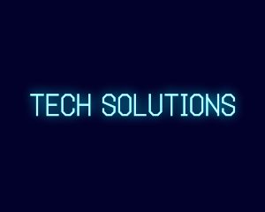 Tech - Neon Tech Glow logo design