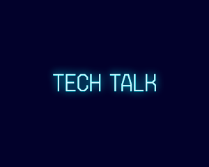 Neon Tech Glow logo design