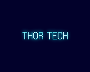 Neon Tech Glow logo design