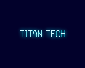 Neon Tech Glow logo design