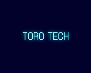 Neon Tech Glow logo design