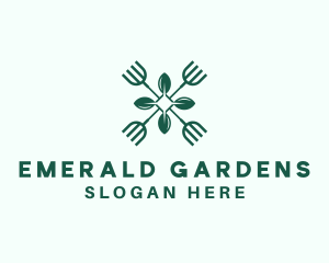 Pitchfork Garden Landscaping logo design