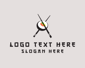 Chopstick - Maki Roll Bowl logo design