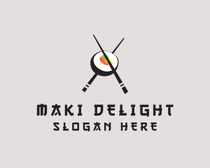 Maki Roll Bowl logo design