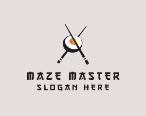 Maki Roll Bowl logo design