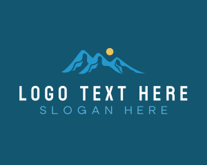 Hilltop - Mountain Alpine Valley logo design