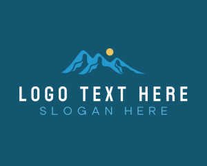 Hillside - Mountain Alpine Valley logo design