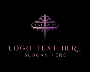 Clothing Designer - Ornamental Needle Tailor logo design