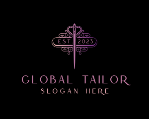 Ornamental Needle Tailor  logo design