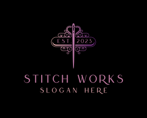 Ornamental Needle Tailor  logo design