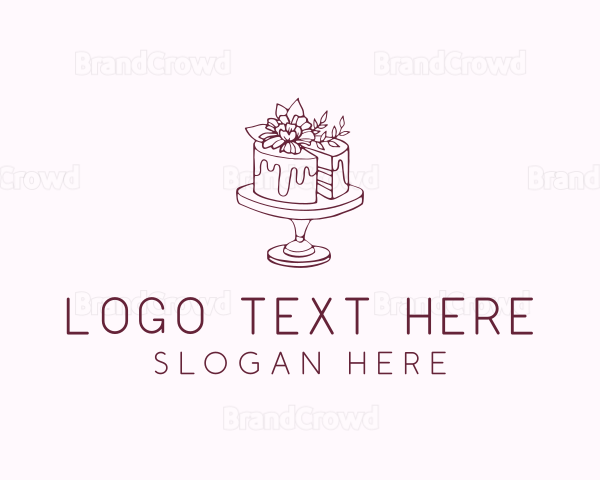 Floral Cake Bakery Logo