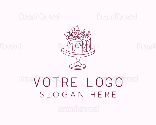 Floral Cake Bakery Logo