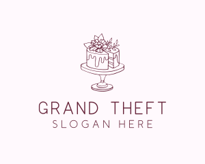 Floral Cake Bakery Logo