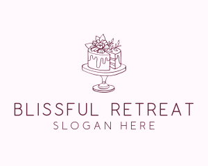 Food Blog - Floral Cake Bakery logo design