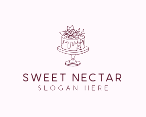 Floral Cake Bakery logo design