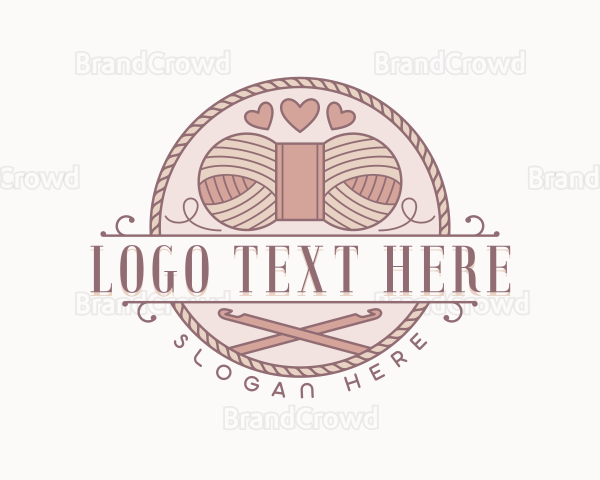 Handmade Knitting Crochet Logo