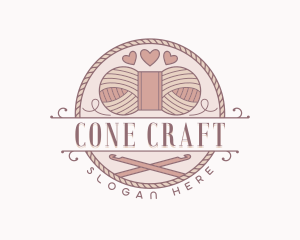 Handmade Knitting Crochet logo design