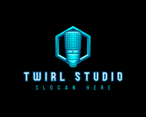 Studio Audio Microphone logo design