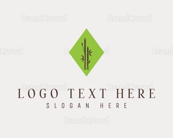 Organic Bamboo Plant Logo