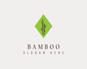 Organic Bamboo Plant logo design