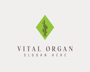 Organic Bamboo Plant logo design