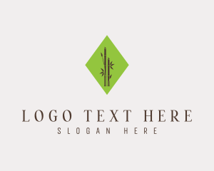 Vegan - Organic Bamboo Plant logo design
