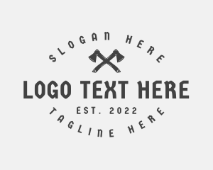 Signage - Hipster Lumberjack Axe logo design