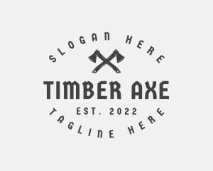 Hipster Lumberjack Axe  logo design