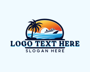 Traveler - Tourist Ocean Cruise logo design