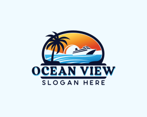 Tourist Ocean Cruise logo design