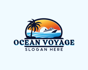 Tourist Ocean Cruise logo design