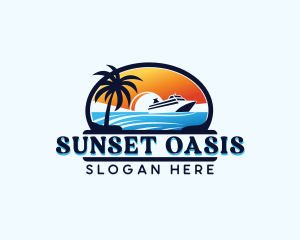 Tourist Ocean Cruise logo design