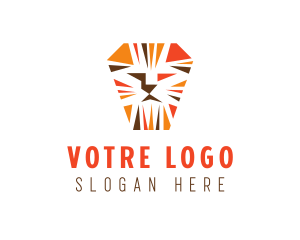 Lion Zoo Wildlife logo design