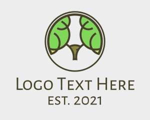 Sheep - Ram Tree Forest logo design