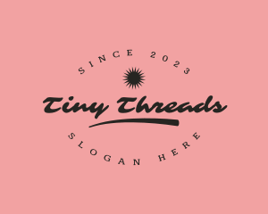 Retro Cursive Clothing logo design