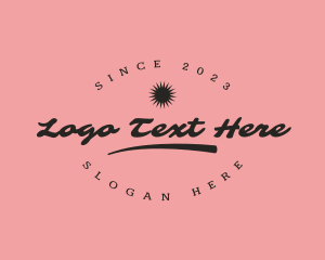 Retro Cursive Clothing Logo