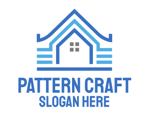 Blue Pattern House logo design