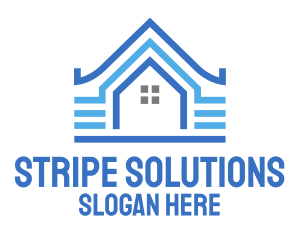 Blue Pattern House logo design