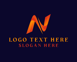Letter N - Logistic Courier Express logo design